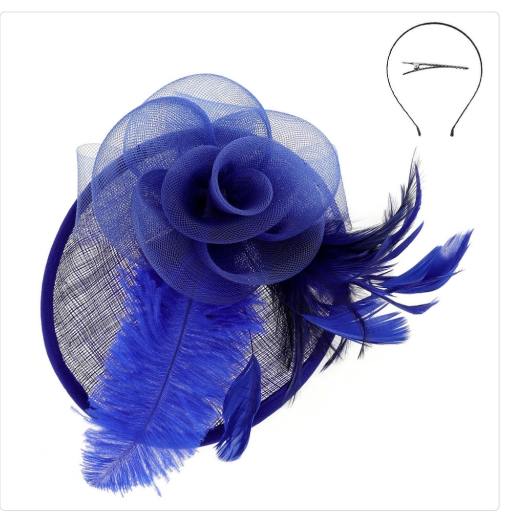 Classic Royal Fascinator Tea Brunch Derby Church Funeral Brunch Business